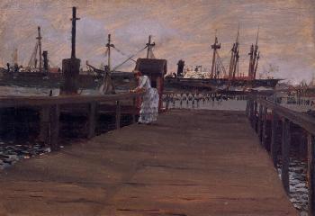 威廉 梅裡特 查斯 Woman on a Dock